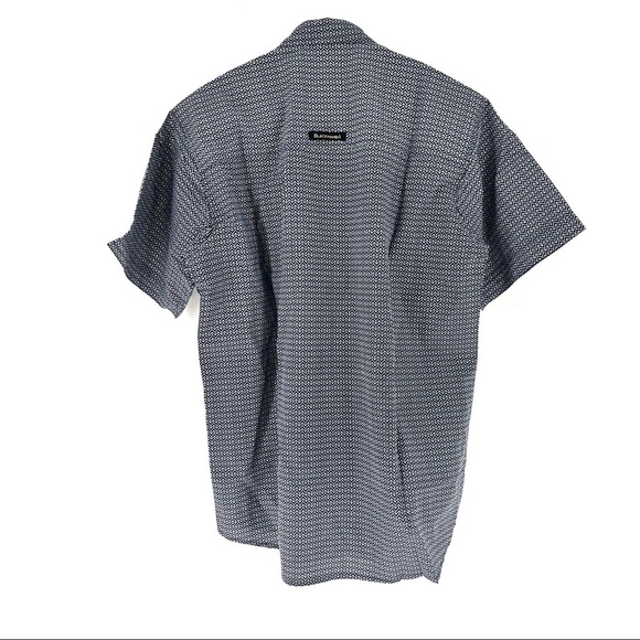 Black Mamba Men's Patterned Short Sleeve Button Down Shirt - Picture 5 of 6